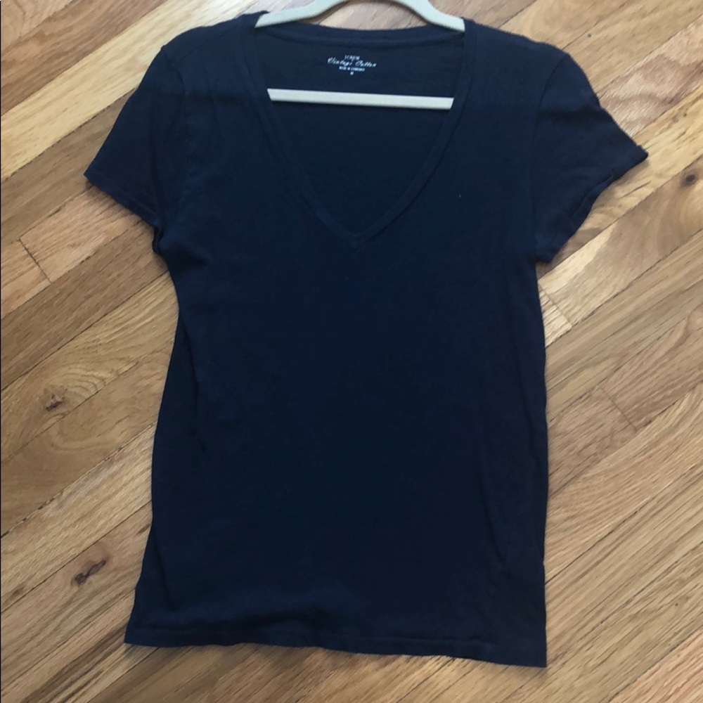 J. Crew Navy V-Neck